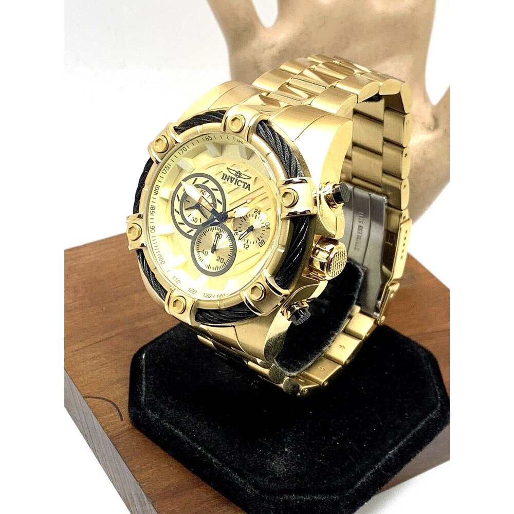 Invicta Men's Watch 25515 Bolt Quartz Chronograph Diver Gold Tone Steel 52mm - Picture 14 of 14